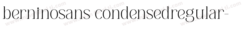berninosans condensedregular字体转换